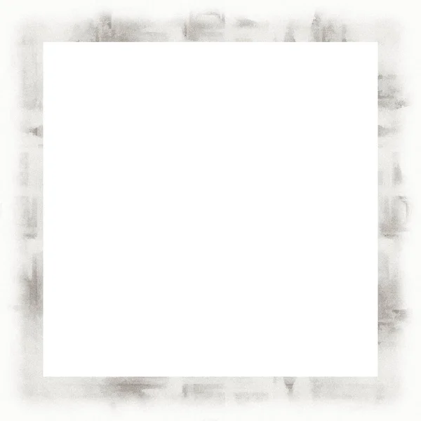 Grunge Gekrast Frame Aquareltextuur Zwart Wit Kopieer Ruimte Het Midden — Stockfoto