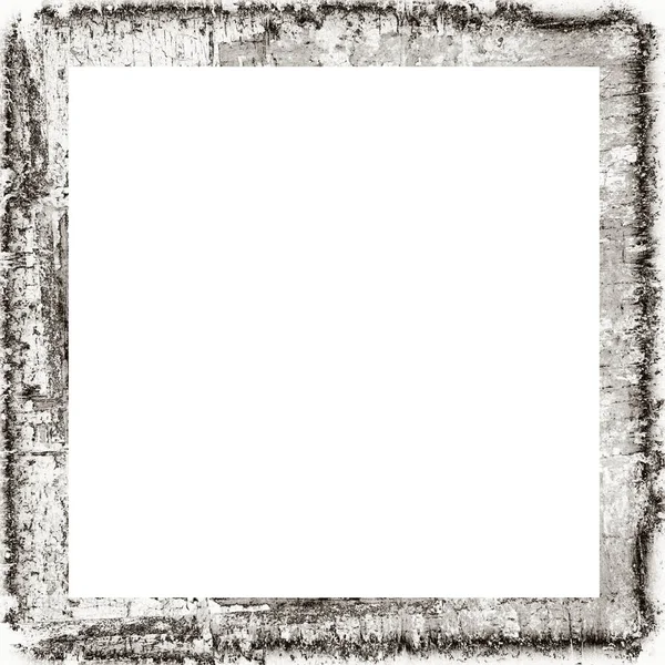 Grunge Gratta Vinci Texture Acquerello Cornice Della Parete Bianco Nero — Foto Stock