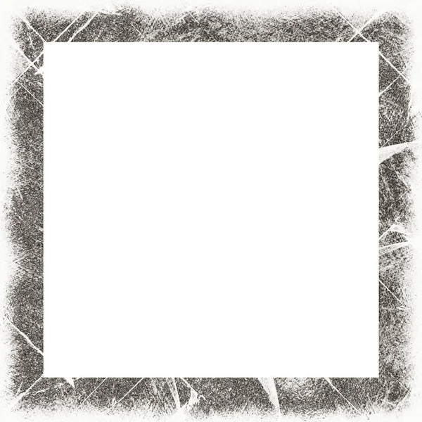 Grunge Frame Scratch Watercolor Effects Black White Texture Copy Space — Stock Photo, Image