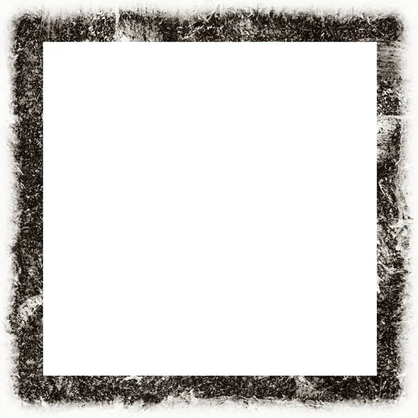 Grunge Repad Akvarell Konsistens Svart Och Vit Vägg Ram Kopiera — Stockfoto