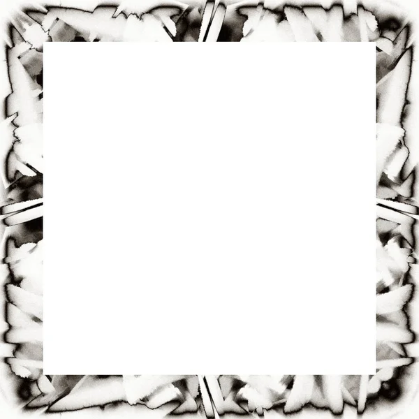 Grunge Frame Black White Texture Copy Space Middle Image Advertisement — Stock Photo, Image