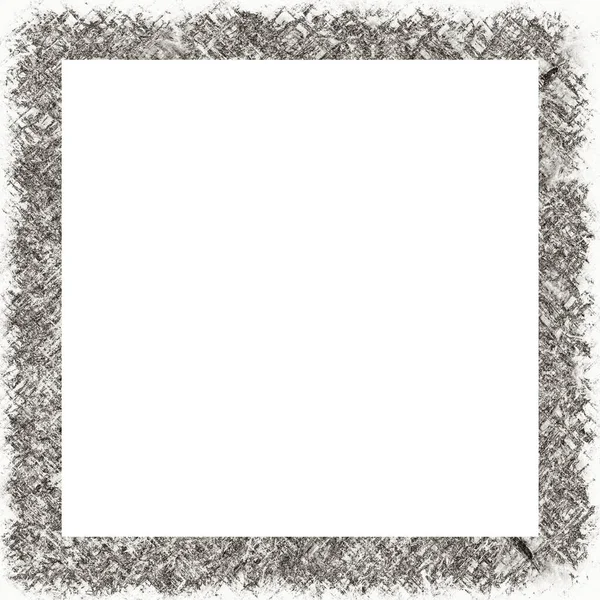 Grunge Frame Scratch Watercolor Effects Black White Texture Copy Space — Stock Photo, Image