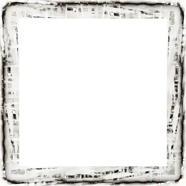 Cadre Grunge Texture Noire Blanche Espace Copie Milieu Pour Image — Photo