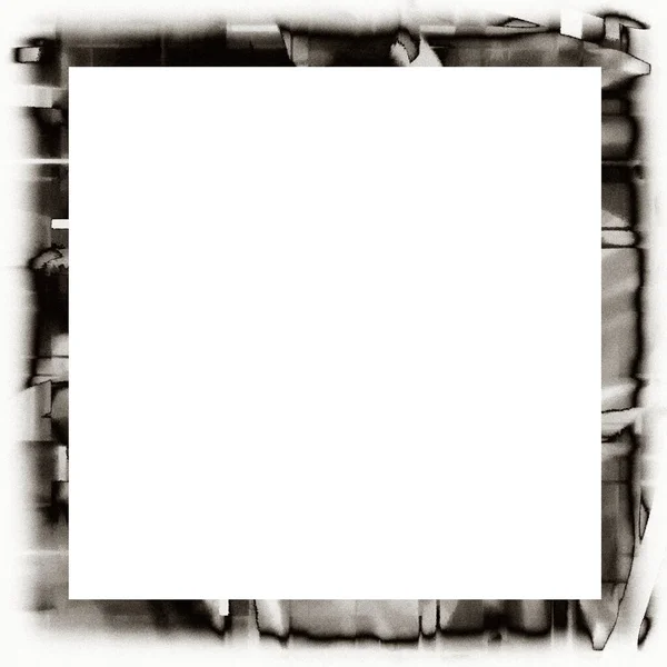 Грязный Гранж Капающий Акварелью Текстуру Черно Белая Рамка Стены Пустое — стоковое фото