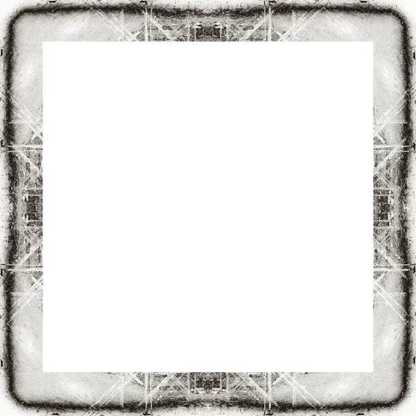 Grunge Frame Black White Texture Copy Space Middle Image Advertisement — Stock Photo, Image