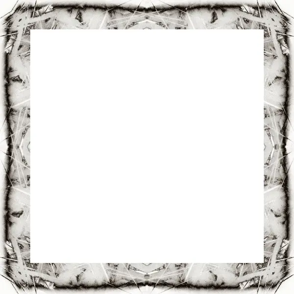 Grunge Frame Black White Texture Copy Space Middle Image Advertisement — Stock Photo, Image