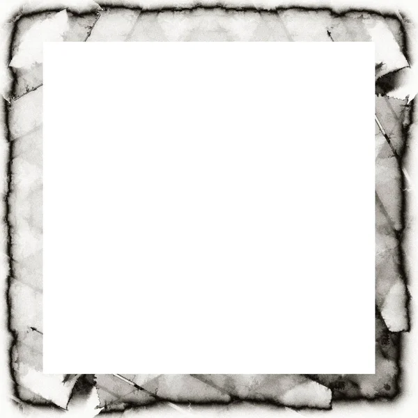 Grunge Frame Black White Texture Copy Space Middle Image Advertisement — Stock Photo, Image