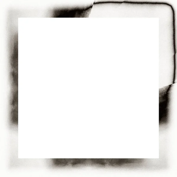 Grunge Texture Aquarelle Rayée Cadre Mural Noir Blanc Espace Copie — Photo