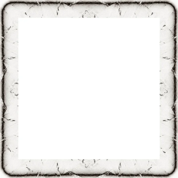 Çizik ve suluboya efektlerle siyah beyaz desenli Grunge çerçeve. Resim veya reklam metni için ortadaki alanı kopyala.   