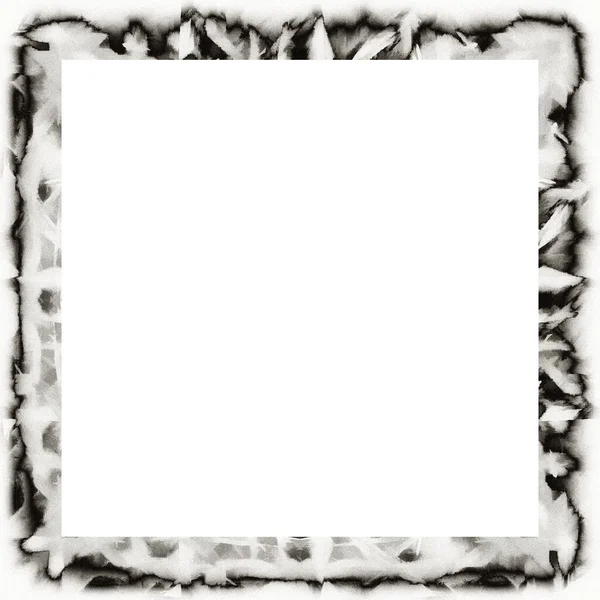 Messy Grunge Watercolor Texture Black White Wall Frame Empty Space — Stock Photo, Image