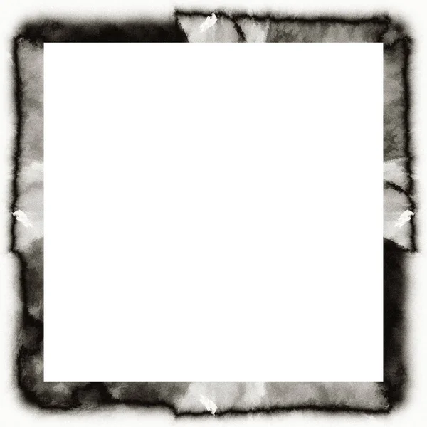 Grunge Bagunçado Pingando Textura Aquarela Quadro Parede Preto Branco Espaço — Fotografia de Stock