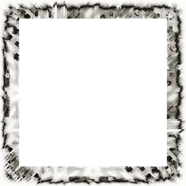 Grunge Bagunçado Textura Aquarela Moldura Parede Preto Branco Espaço Vazio — Fotografia de Stock