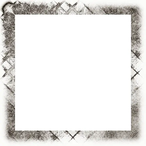 Grunge Frame Scratch Watercolor Effects Black White Texture Copy Space — Stock Photo, Image