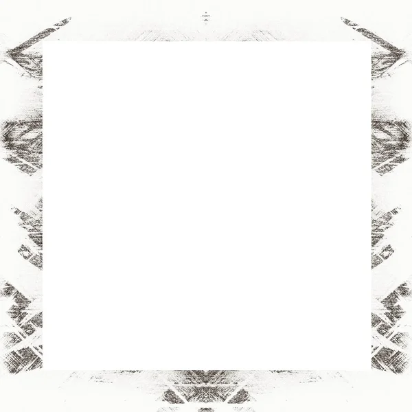 Grunge Frame Black White Texture Copy Space Middle Image Advertisement — Stock Photo, Image