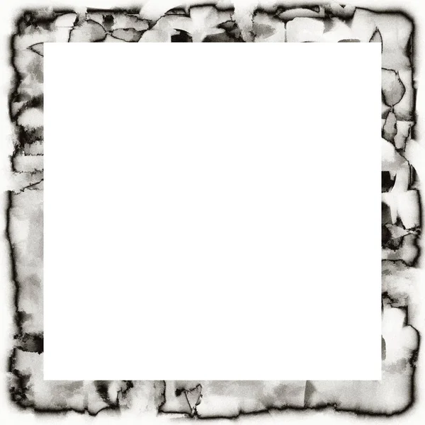 Grunge Çerçeveyi Suluboya Desenli Siyah Beyaz Çizmiş Resim Veya Reklam — Stok fotoğraf