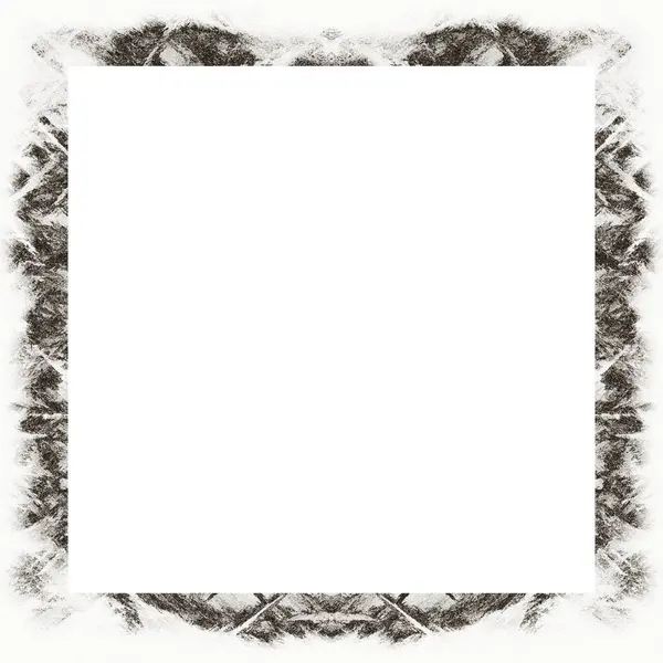 Grunge Frame Black White Texture Copy Space Middle Image Advertisement — Stock Photo, Image