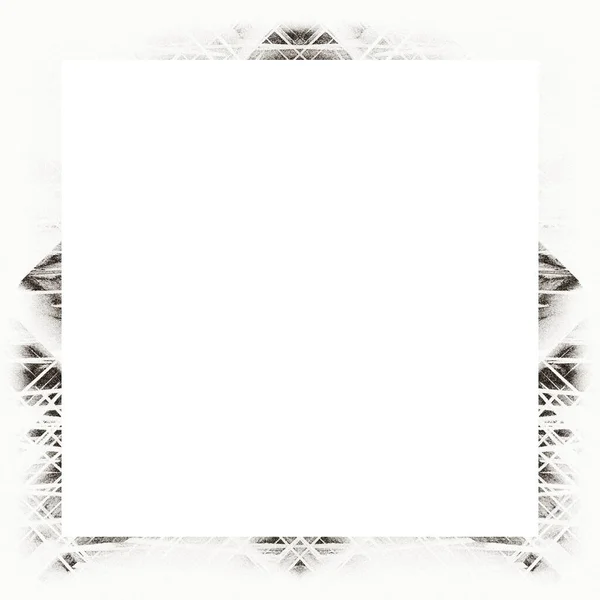 Grunge Frame Black White Texture Copy Space Middle Image Advertisement — Stock Photo, Image