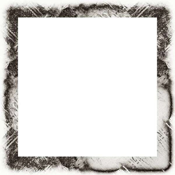 Rama Grunge Efektami Zarysowania Akwareli Czarno Białej Fakturze Kopiuj Miejsce — Zdjęcie stockowe
