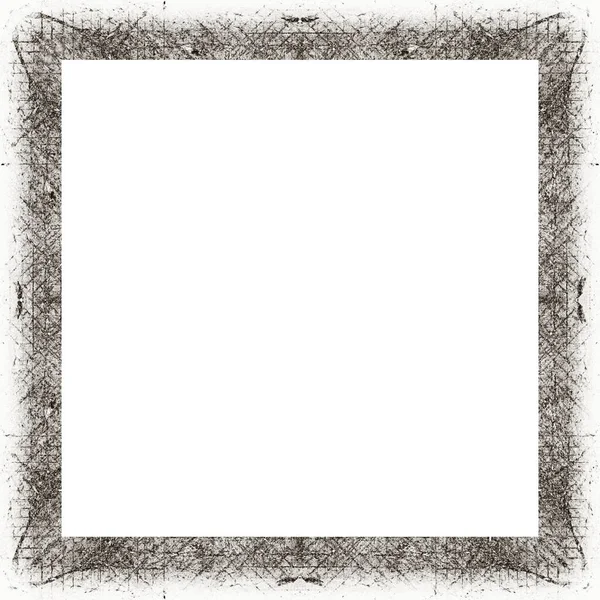 Grunge Frame Black White Texture Copy Space Middle Image Advertisement — Stock Photo, Image