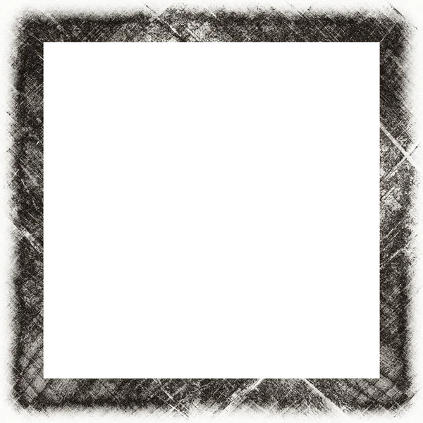 Cadre Grunge Texture Noire Blanche Espace Copie Milieu Pour Image — Photo