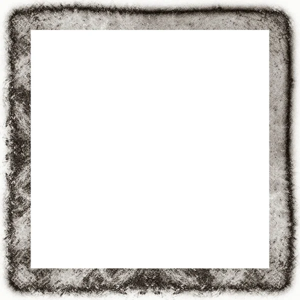 Cadre Grunge Texture Noire Blanche Espace Copie Milieu Pour Image — Photo