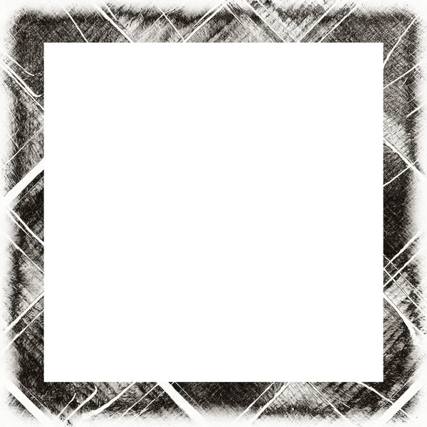 Marco Grunge Con Efectos Arañazo Acuarela Con Textura Blanco Negro —  Fotos de Stock