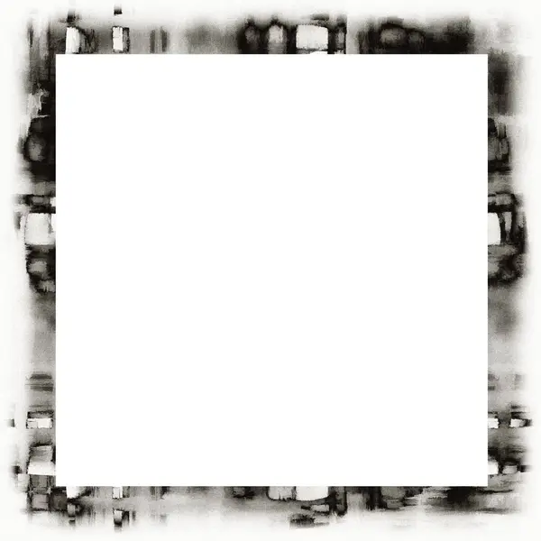 Chaotisch Grunge Watercolor Texture Black White Wall Frame Leere Fläche — Stockfoto