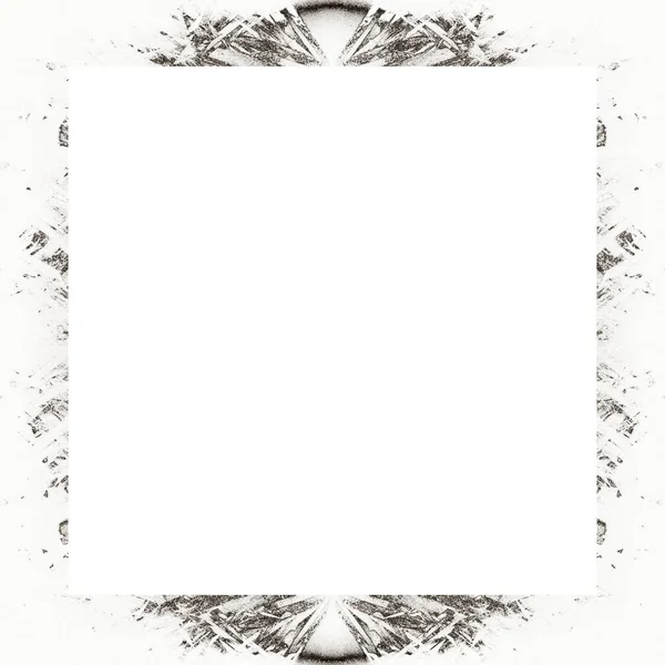 Grunge Rahmen Schwarz Weiße Textur Kopierfläche Der Mitte Für Bild — Stockfoto