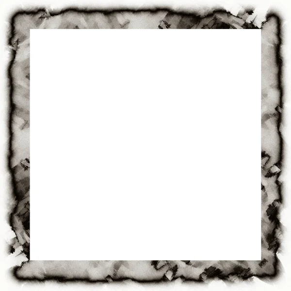 Disordinato Grunge Gocciolante Texture Acquerello Cornice Della Parete Bianco Nero — Foto Stock