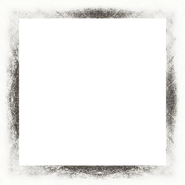 Grunge Frame Scratch Watercolor Effects Black White Texture Copy Space — Stock Photo, Image