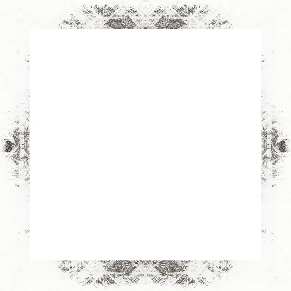 Grunge Frame Black White Texture Copy Space Middle Image Advertisement — Stock Photo, Image