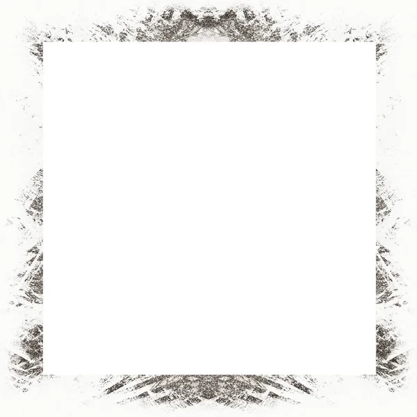 Grunge Frame Scratch Watercolor Effects Black White Texture Copy Space — Stock Photo, Image