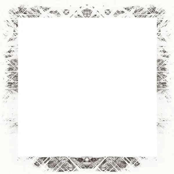 Grunge Frame Scratch Watercolor Effects Black White Texture Copy Space — Stock Photo, Image