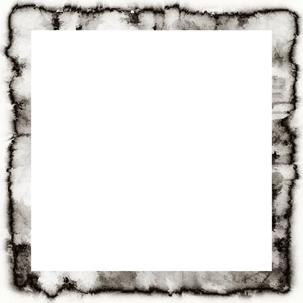 Cadre Grunge Texture Noire Blanche Espace Copie Milieu Pour Image — Photo