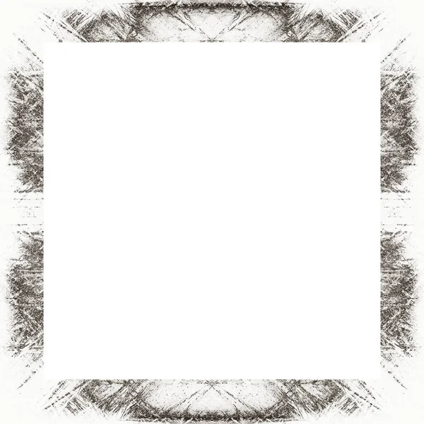 Grunge Frame Black White Texture Copy Space Middle Image Advertisement — Stock Photo, Image