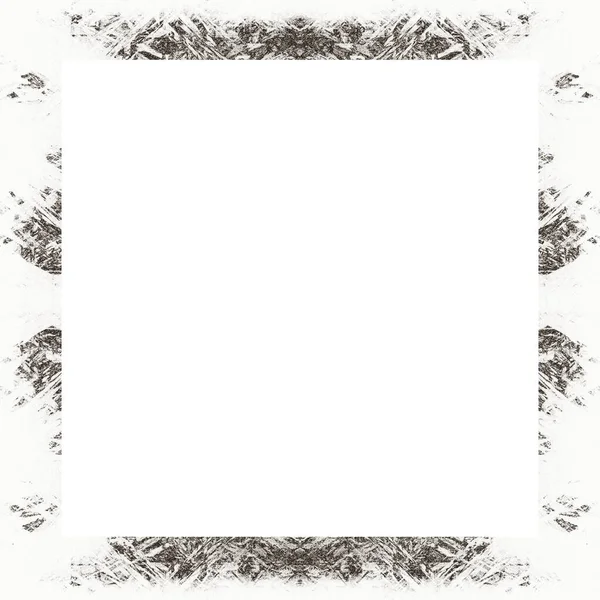 Grunge Frame Black White Texture Copy Space Middle Image Advertisement — Stock Photo, Image