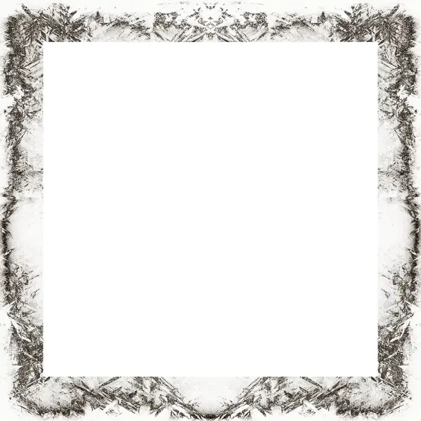 Grunge Frame Black White Texture Copy Space Middle Image Advertisement — Stock Photo, Image