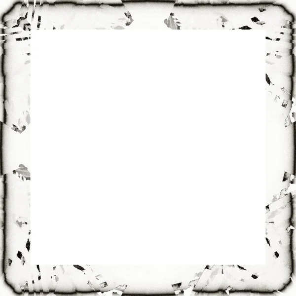 Grunge Frame Black White Texture Copy Space Middle Image Advertisement — Stock Photo, Image