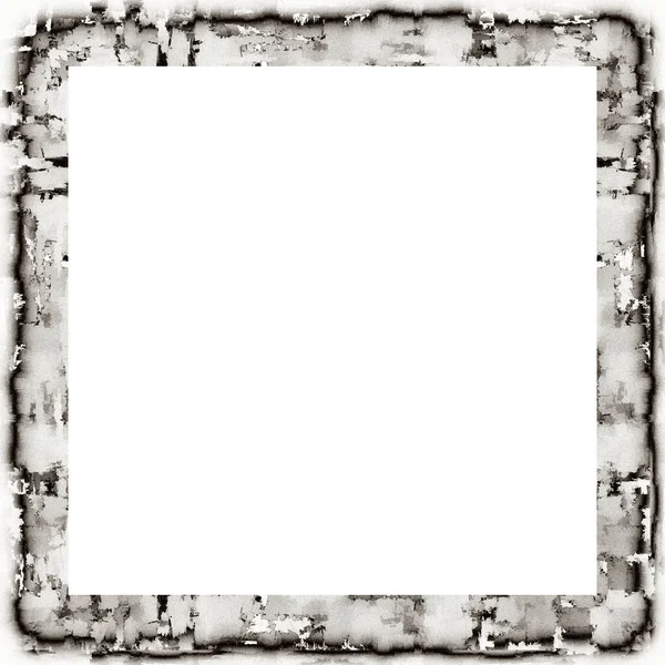 Cadre Grunge Texture Noire Blanche Espace Copie Milieu Pour Image — Photo