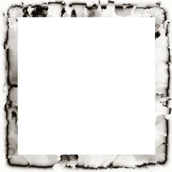Grunge Textura Aquarela Moldura Parede Preto Branco Espaço Vazio Meio — Fotografia de Stock