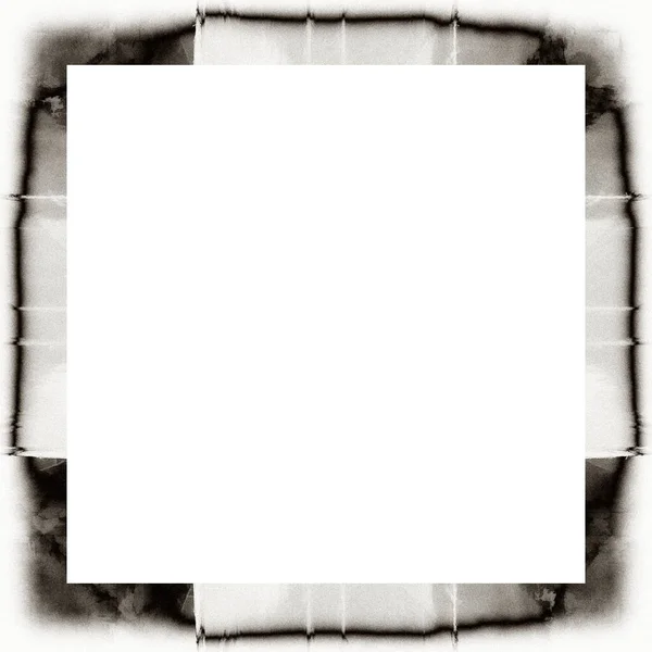 Desordenado Grunge Goteando Textura Acuarela Marco Pared Blanco Negro Espacio — Foto de Stock