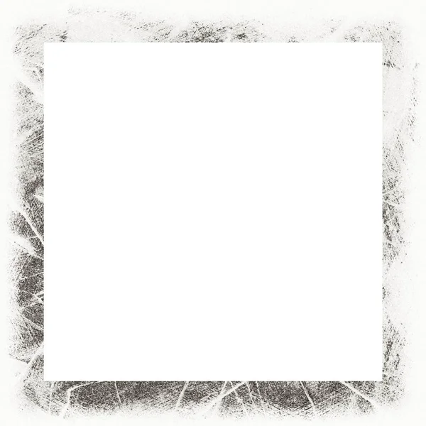 Çizik Suluboya Efektlerle Siyah Beyaz Desenli Grunge Çerçeve Resim Veya — Stok fotoğraf