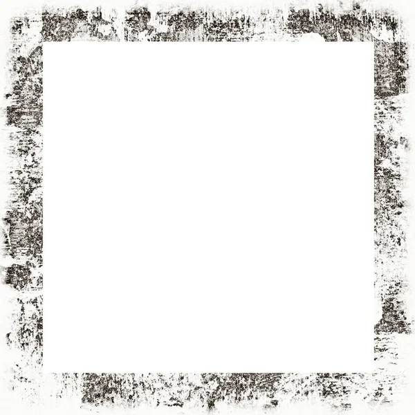 Grunge Gratta Vinci Texture Acquerello Cornice Della Parete Bianco Nero — Foto Stock