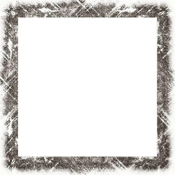 Telaio Grunge Con Effetto Graffio Acquerello Con Texture Bianco Nero — Foto Stock