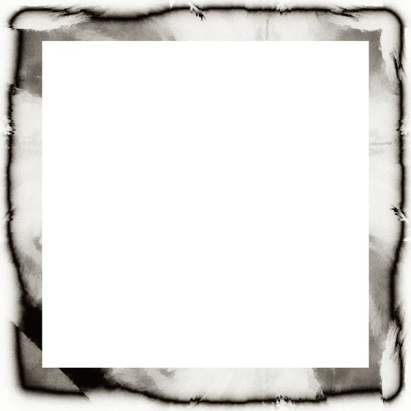 Messy Grunge Dripping Watercolor Texture Black White Wall Frame Empty — Stock Photo, Image