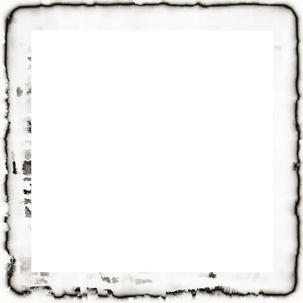 Messy Grunge Watercolor Texture Black White Wall Frame Empty Space — Stock Photo, Image