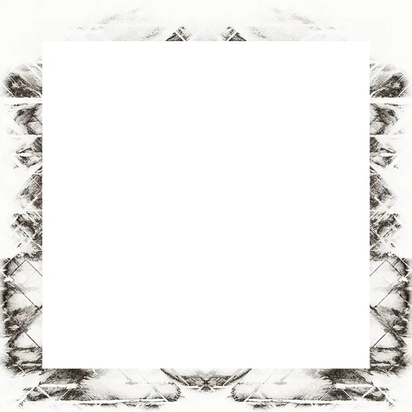 Grunge Rahmen Mit Kratz Und Aquarell Effekten Mit Schwarz Weißer — Stockfoto