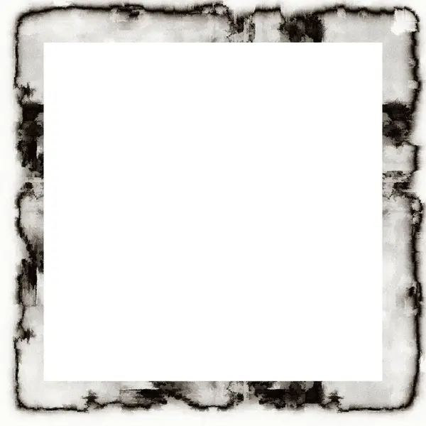 Grunge Arranhado Quadro Aquarela Textura Preto Branco Copiar Espaço Meio — Fotografia de Stock