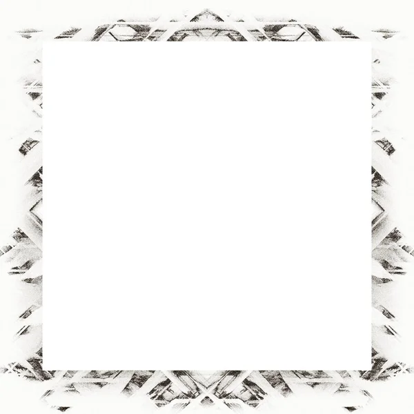 Grunge Frame Black White Texture Copy Space Middle Image Advertisement — Stock Photo, Image