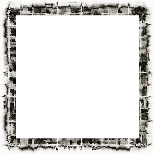 Grunge Gocciolante Texture Acquerello Cornice Murale Bianco Nero Con Spazio — Foto Stock